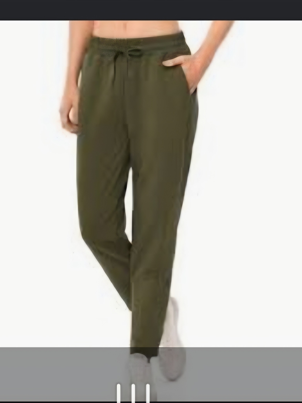 Men's Olive Green Open Bottom Track Pants Sport Sweatpants with Zipper Pockets-L
